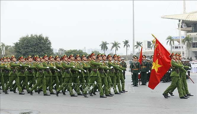 Public security force enters “new ready” status to ensure safety for 13th National Party Congress hinh anh 1