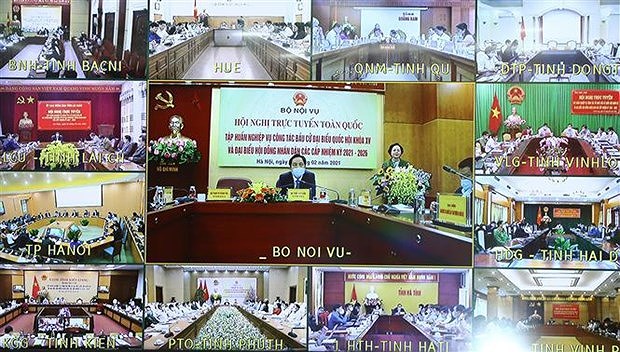 Training teleconference for NA election held nationwide hinh anh 1
