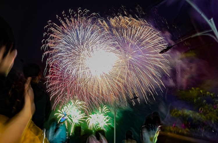 Fireworks light up sky on New Year Eve hinh anh 9