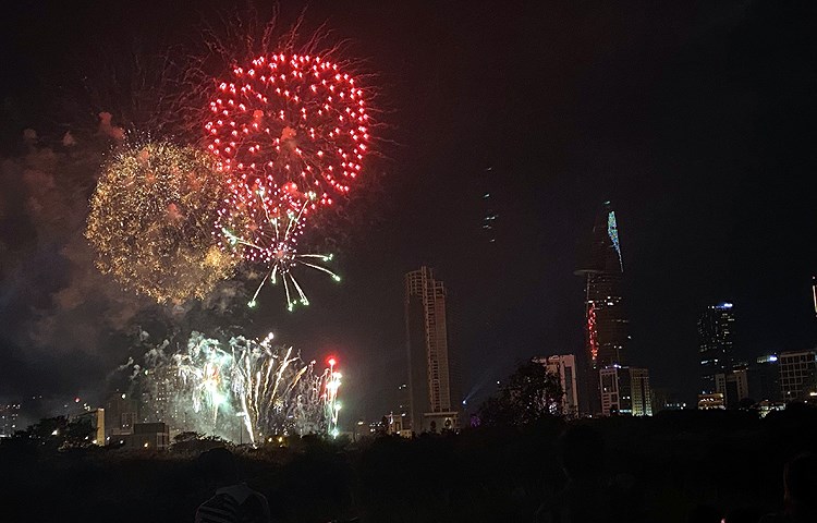 Fireworks light up sky on New Year Eve hinh anh 10