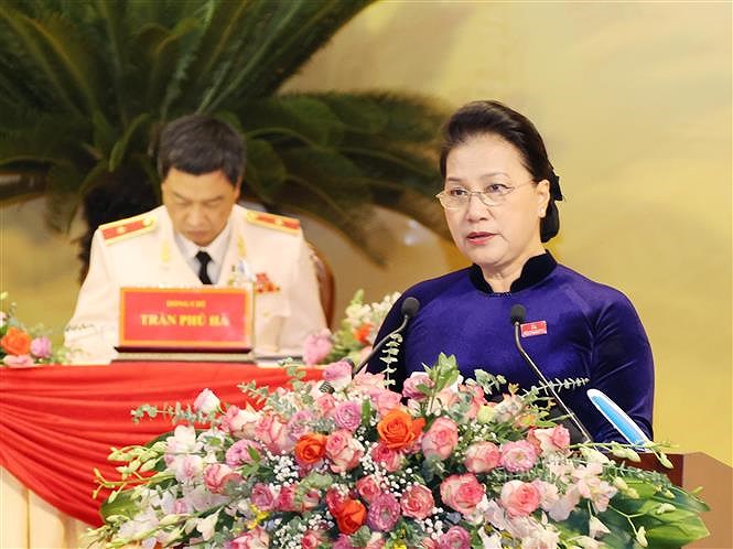 La presidente de l’AN presente au Congres de l’organisation du Parti de Thanh Hoa hinh anh 1