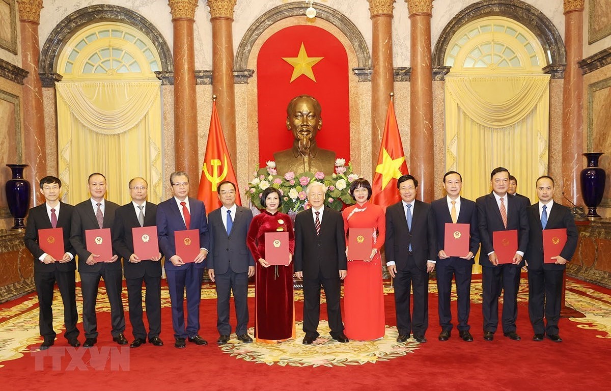 Le dirigeant Nguyen Phu Trong remet ses decisions de nomination a 9 nouveaux ambassadeurs hinh anh 1