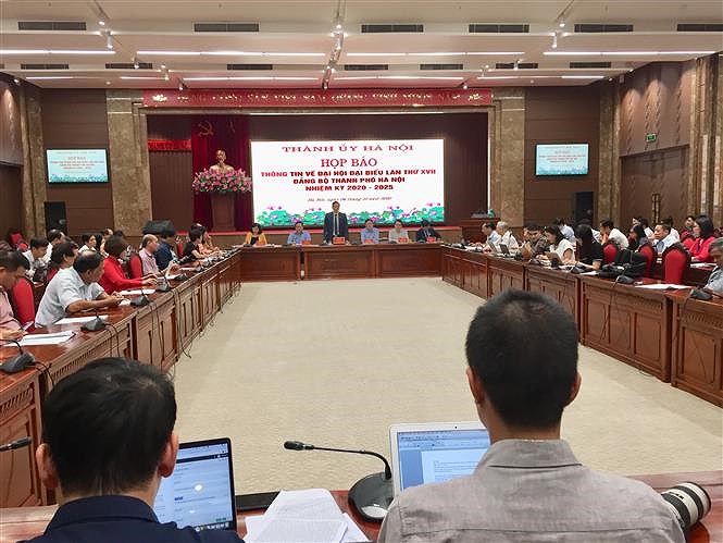 Hanoi acheve les preparatifs pour le XVIIe congres du comite municipal du Parti hinh anh 1