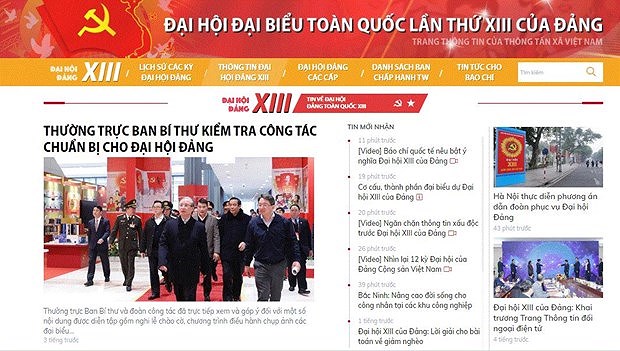 La VNA diffuse rapidement et exactement les informations sur le 13e Congres national du Parti hinh anh 1