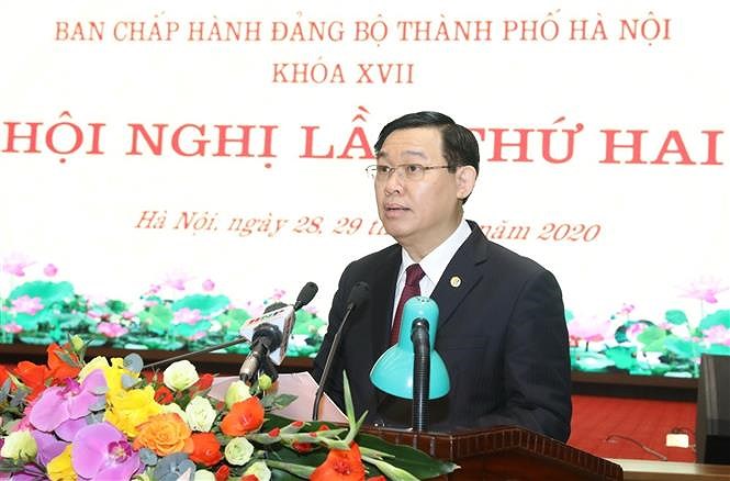 Reunion du Comite municipal du Parti de Hanoi hinh anh 1