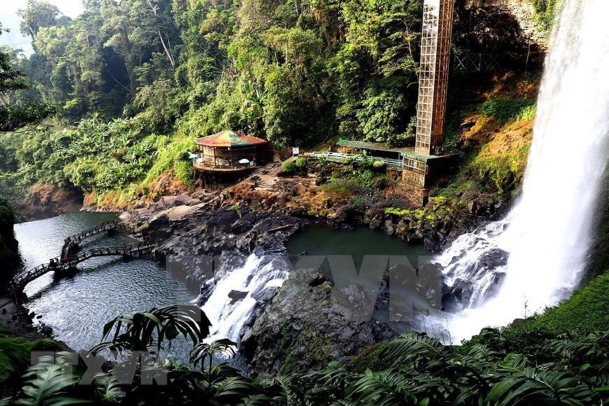 Дикая красота водопада Дамбри в проывинции Ламдонг hinh anh 1