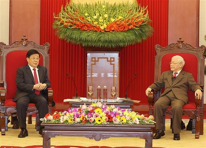 Высшии руководитель Вьетнама Нгуен Фу Чонг принял министра общественнои безопасности Китая hinh anh 1
