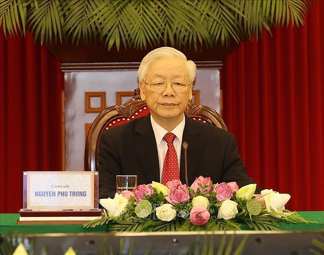 Генеральныи секретарь Нгуен Фу Чонг принял участие во встрече на высшем уровне политических партии hinh anh 1