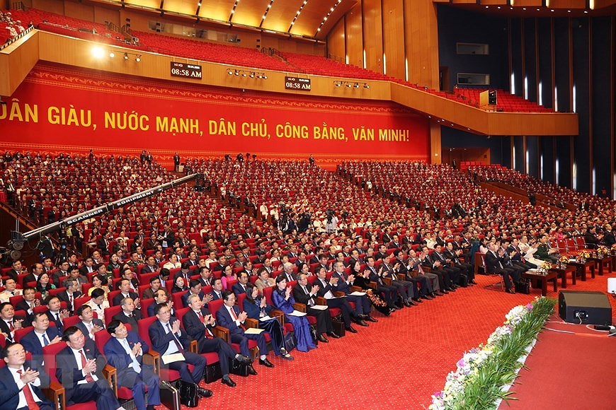 Подготовительная сессия принимает регламент работы XIII всевьетнамского съезда КПВ hinh anh 5