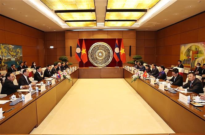 组图：越南国会主席阮氏金银会见老挝总理通论•西苏里 hinh anh 3
