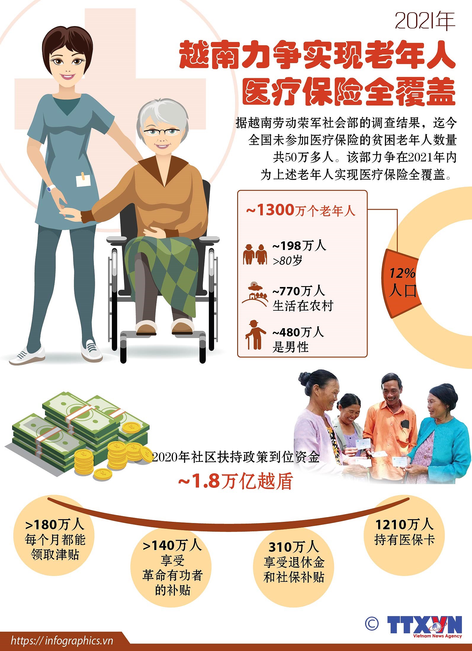 图表新闻：2021年越南力争实现老年人医疗保险全覆盖 hinh anh 1