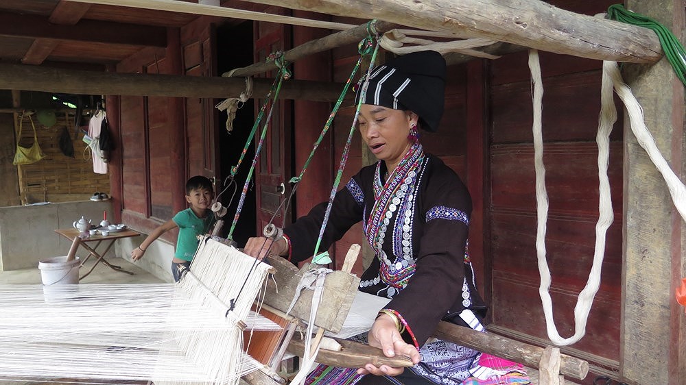 组图：莱州省努力保护傣仂族同胞传统织锦手工业 hinh anh 1