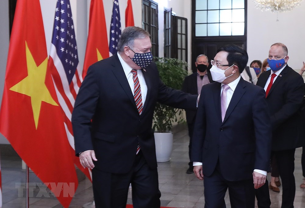 组图：越南政府副总理兼外长范平明与美国国务卿蓬佩奥举行会谈 hinh anh 2