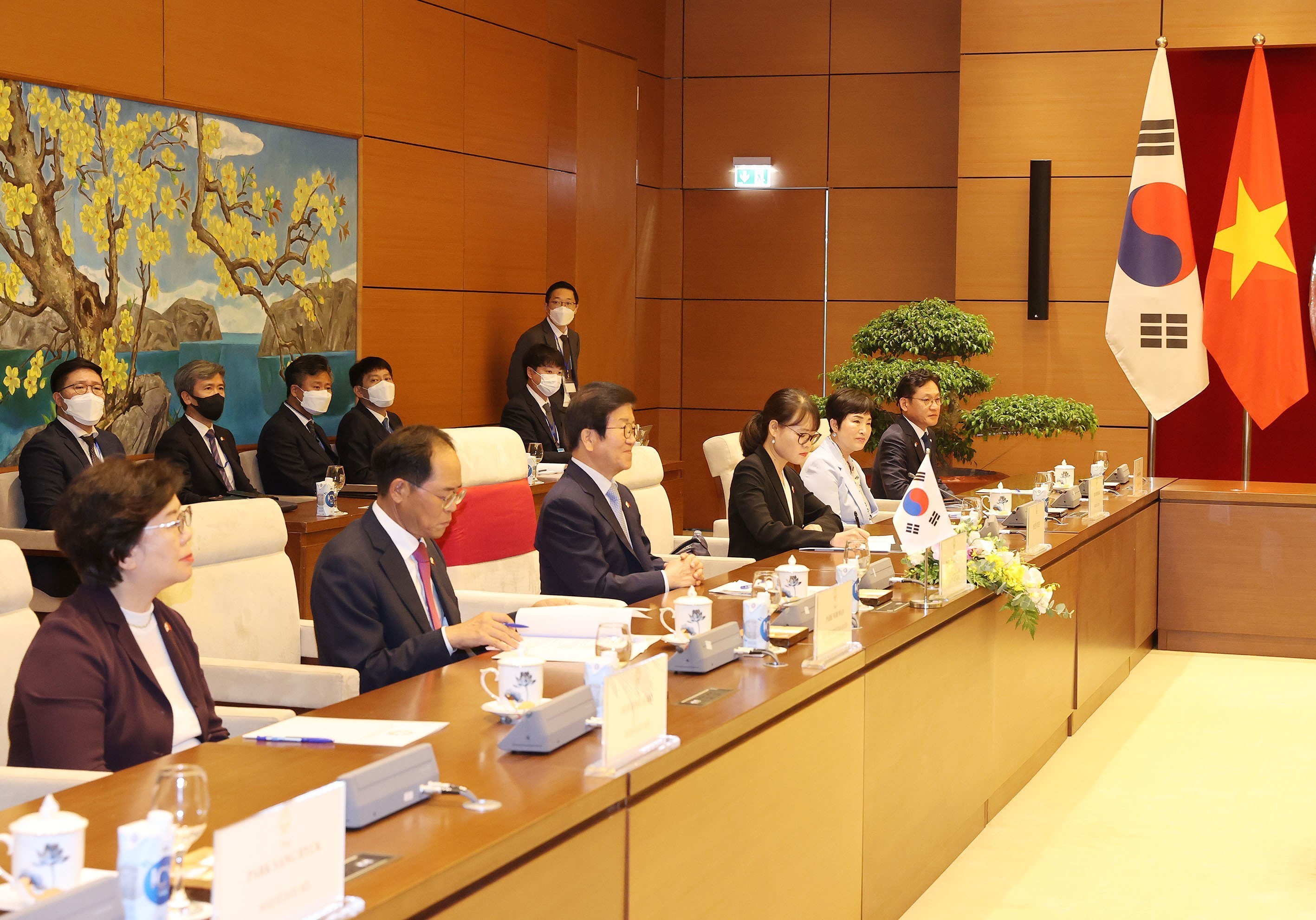 组图：越南国会主席阮氏金银与韩国国会议长朴炳锡举行会谈 hinh anh 5