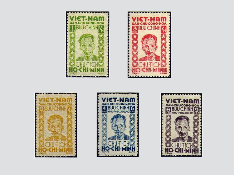组图：邮票上的胡志明主席形象 hinh anh 1
