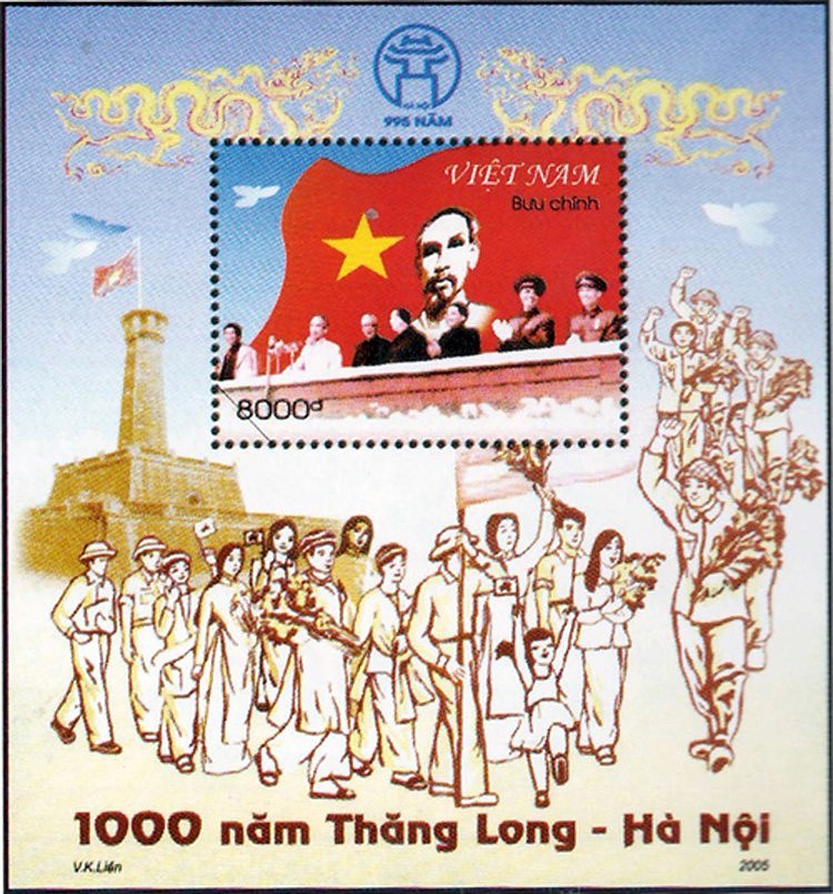 组图：邮票上的胡志明主席形象 hinh anh 10