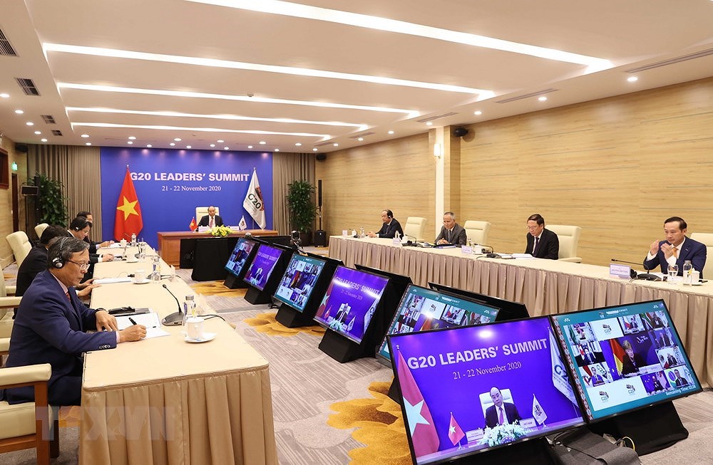 组图：政府总理阮春福出席二十国集团领导人峰会第二阶段会议 hinh anh 4