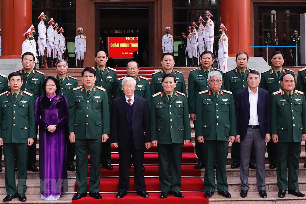 组图：越共中央总书记、国家主席阮富仲出席2020年全军军政会议 hinh anh 5