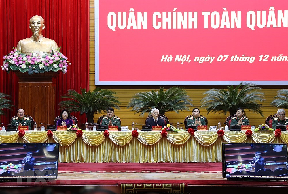 组图：越共中央总书记、国家主席阮富仲出席2020年全军军政会议 hinh anh 6