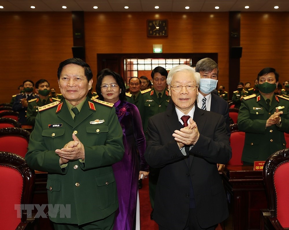 组图：越共中央总书记、国家主席阮富仲出席2020年全军军政会议 hinh anh 8