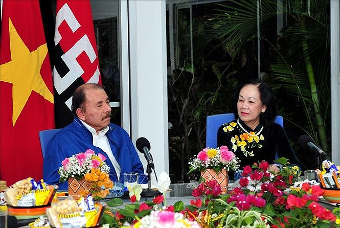 越南共产党高级代表团对尼加拉瓜进行工作访问 hinh anh 1