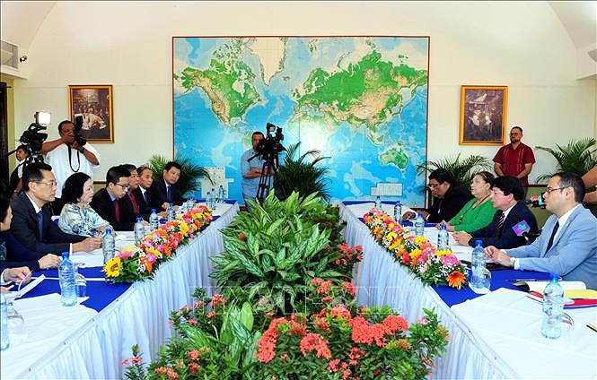 越南共产党高级代表团对尼加拉瓜进行工作访问 hinh anh 2