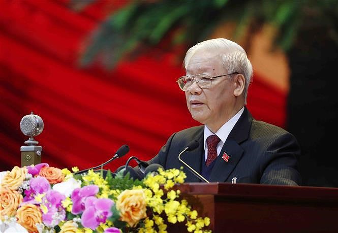 越南共产党第十三次全国代表大会隆重开幕 hinh anh 1