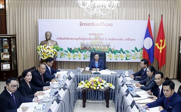 老挝人民革命党向越南共产党通报第十一次全国代表大会的结果 hinh anh 1
