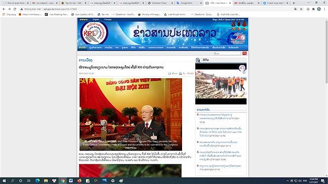 Lao newspapers cover opening of 13th National Party Congress hinh anh 2