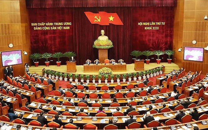 Fourth session of 13th Party Central Committee opens hinh anh 1