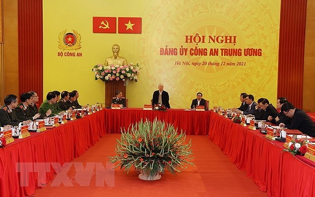 Party chief hails Central Public Security Party Committee’s performance in 2021 hinh anh 1