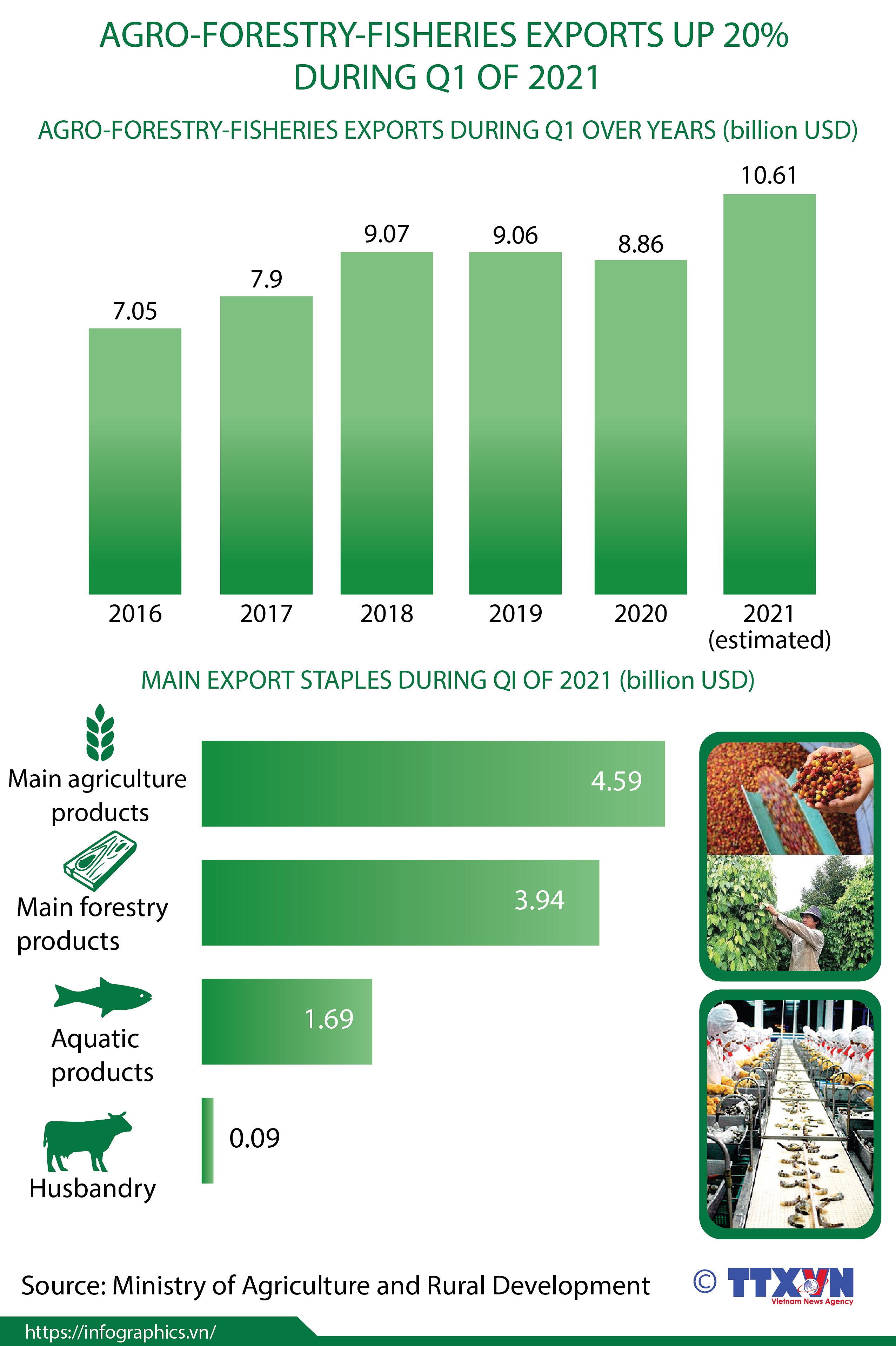 Agro-forestry-fishery exports up 20% during Q1 hinh anh 1