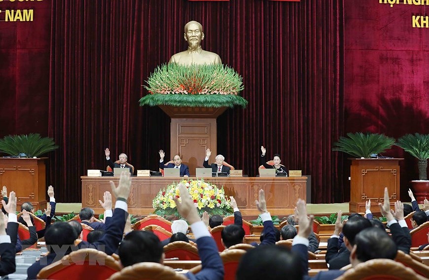 Inauguran XV pleno del Comite Central del Partido Comunista de Vietnam hinh anh 9