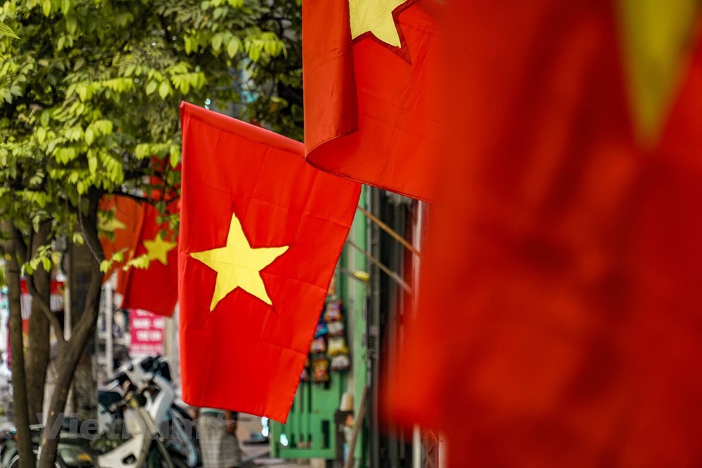 [Foto] Calles de Hanoi en las fiestas del 45 aniversario de la reunificacion nacional hinh anh 6