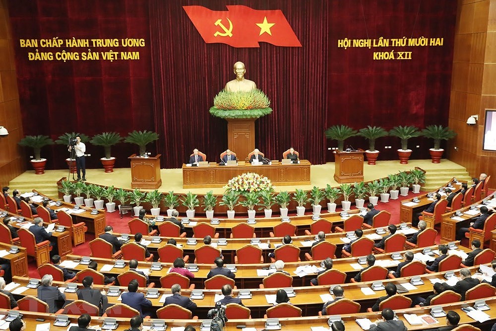 [Foto] Inauguran XII pleno del Comite Central del Partido Comunista de Vietnam hinh anh 1