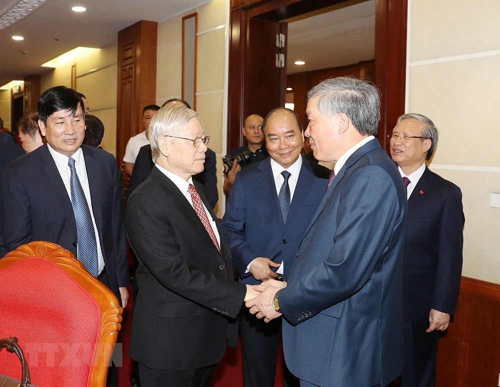 [Foto] Inauguran XII pleno del Comite Central del Partido Comunista de Vietnam hinh anh 4