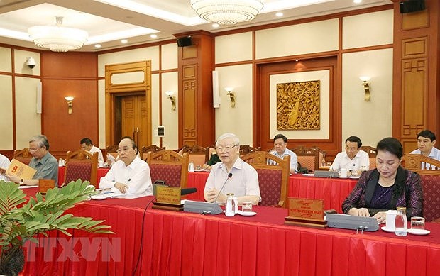 Buro Politico cumple su agenda de trabajo con comites partidistas del mandato 2020-2025 hinh anh 1