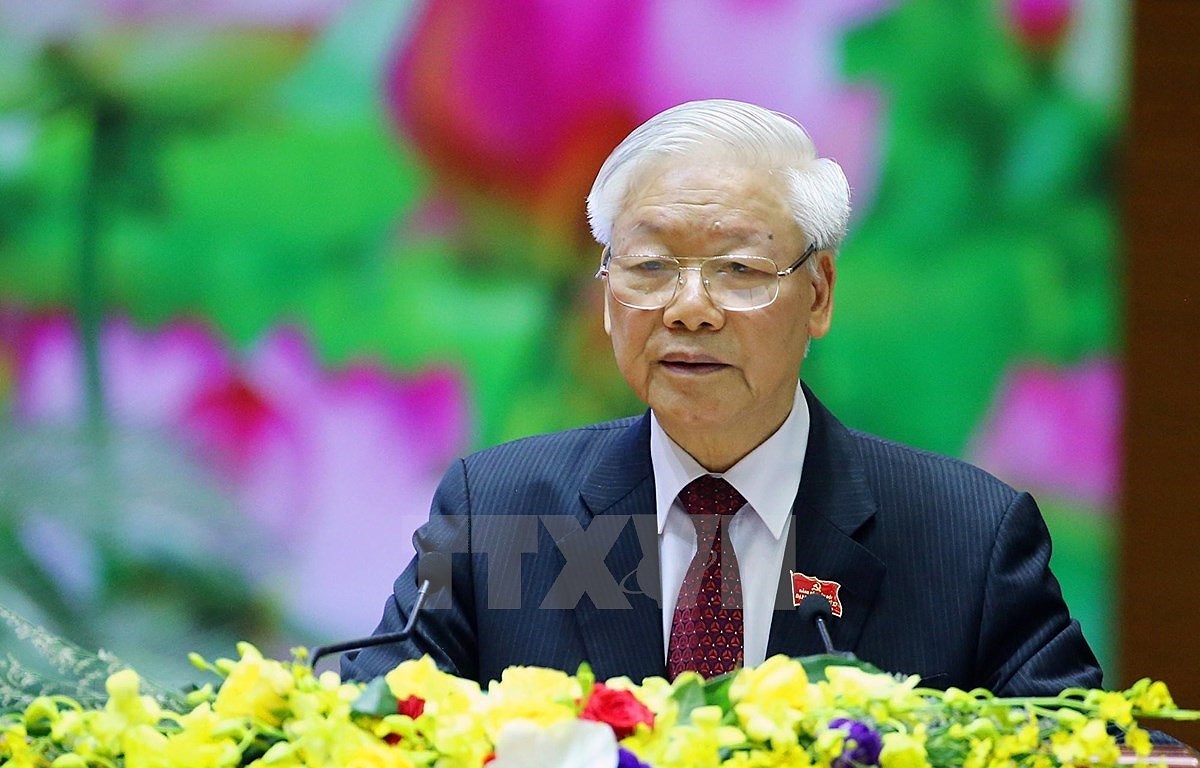 Maximo dirigente de Vietnam llama a establecer un comite partidista ejemplar y fuerte en el Ejercito hinh anh 1
