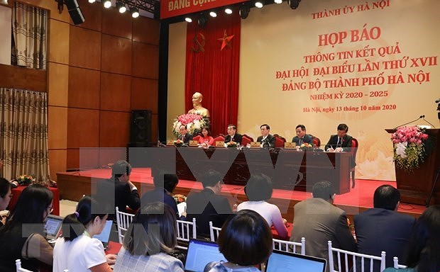 Concluye la XVII Asamblea del Comite partidista de Hanoi hinh anh 1