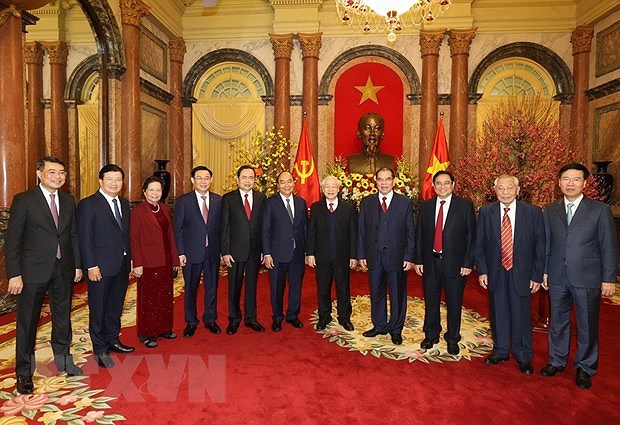 Maximo dirigente de Vietnam exhorta a construir un pais mas prospero y feliz con motivo del Ano Nuevo Lunar hinh anh 2