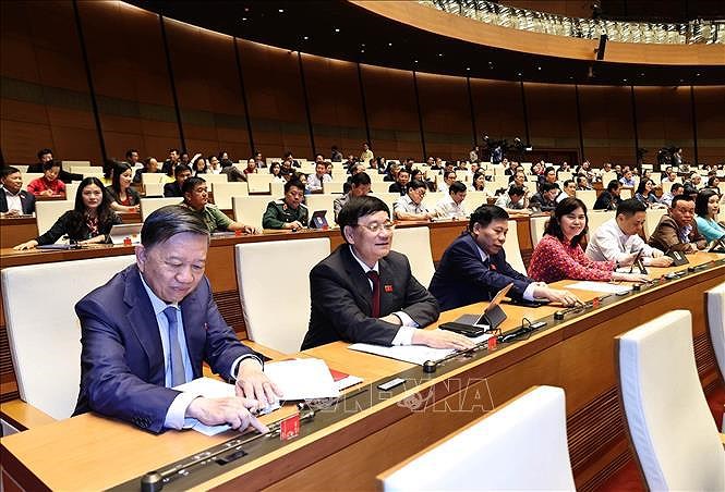 Proceden a elegir a vicepresidente de Vietnam y miembros del Comite Permanente de la Asamblea Nacional hinh anh 1