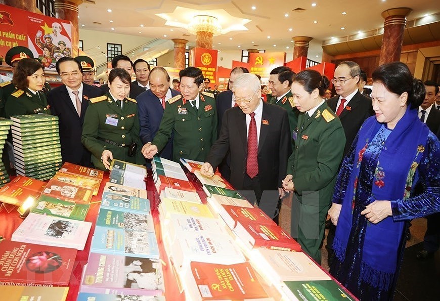 Secretario general del Partido Comunista y presidente de Vietnam participa en la XI Asamblea partidista del Comite partidita del Ejercito hinh anh 5