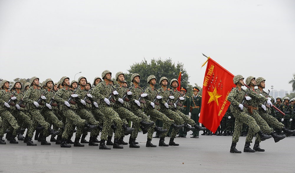 Policias vietnamitas por garantizar seguridad de magna cita del Partido hinh anh 2