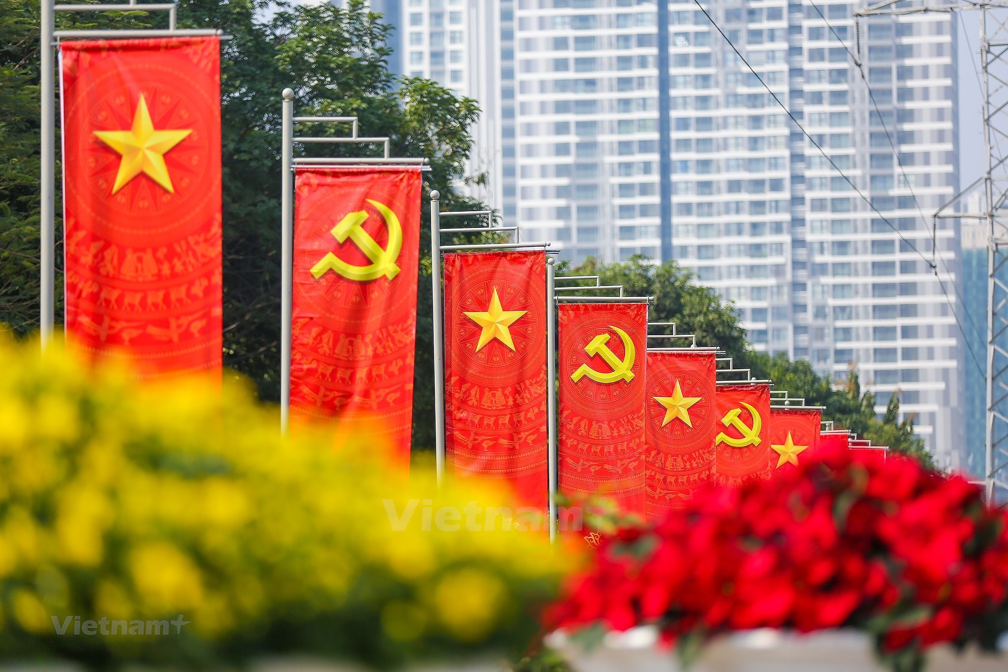 Hanoi se viste de gala para dar la bienvenida al XIII Congreso Nacional del Partido hinh anh 25