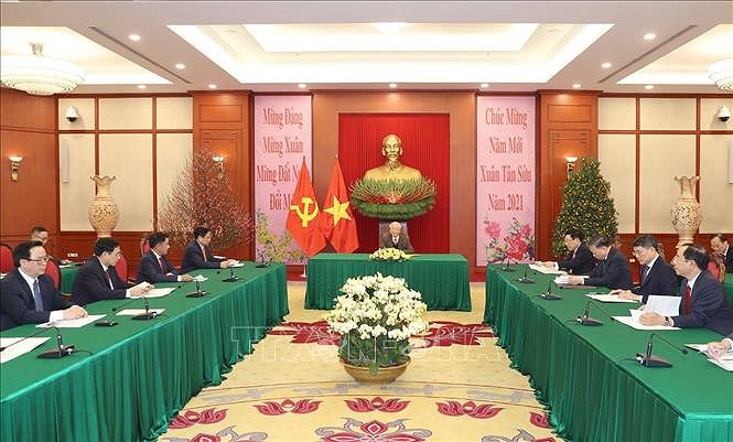 Vietnam-Chine : conversation telephonique entre Nguyen Phu Trong et Xi Jinping hinh anh 2